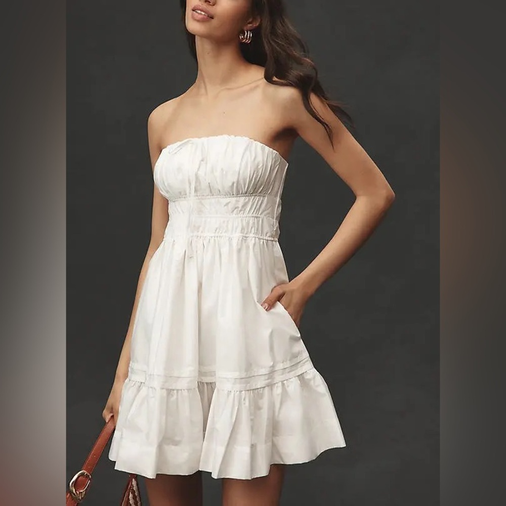 Anthropologie The Somerset Strapless Mini Dress